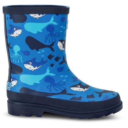 Regatta Mudplay II Junior 4DT gyerek gumicsizma kék Bubbles the Shark Blue Print