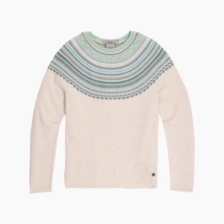Royal Robins Westlands Fairisle Crew női pulóver bézs Chalk Htr Manzanita Pt