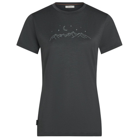 Icebreaker Women Merino 150 Tech Lite SS Tee Sparkling Stars női póló sötétszürke Obsidian