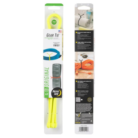 Nite Ize Gear Tie 24" rögzítődrót sárga Neonově žlutá