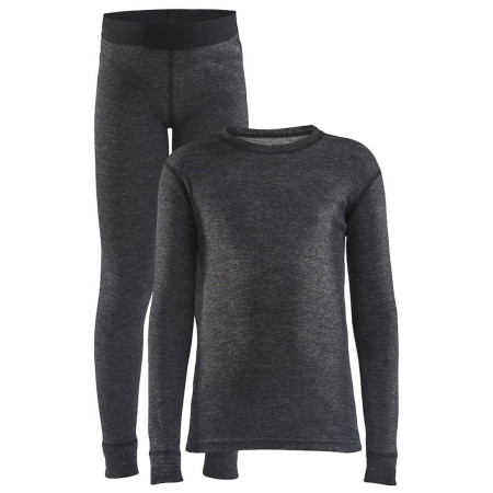 Craft Core Wool Merino Set J gyerek funkcionális szett fekete černá