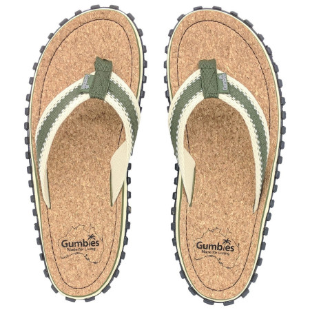 Gumbies Corker Natural Cork - Khaki flip-flop