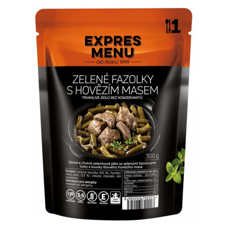 Expres menu Zöldbab, marhahússal 30 készétel