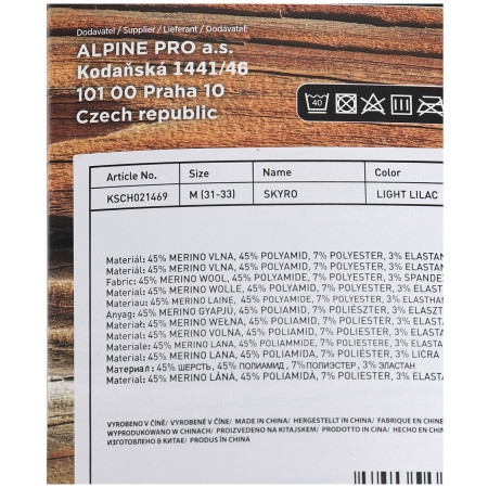 Alpine Pro Skyro Pink gyerek zokni