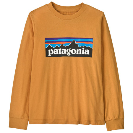 Patagonia K's L/S P-6 Logo T-Shirt - Dried Mango gyerek póló narancs Dried Mango