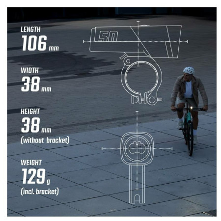 Sigma Aura 50 + Hiro 10 kerékpár lámpa szett