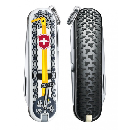 Zsebkés Victorinox Classic LE Bike Ride fekete/sárga