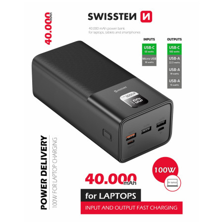 Swissten Power Line 40000 mAh 100W powerbank