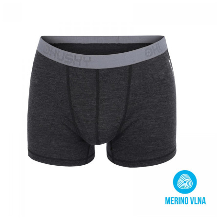 Husky thermo Merino 100 férfi boxer fekete