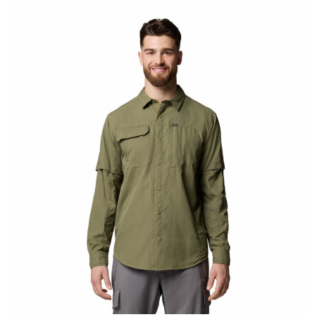 Columbia Skien Valley™ Long Sleeve Shirt férfi póló sötétzöld Stone Green