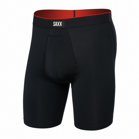 Saxx Multi-Sport Mesh Long Boxer Brief Fly boxeralsó fekete Black