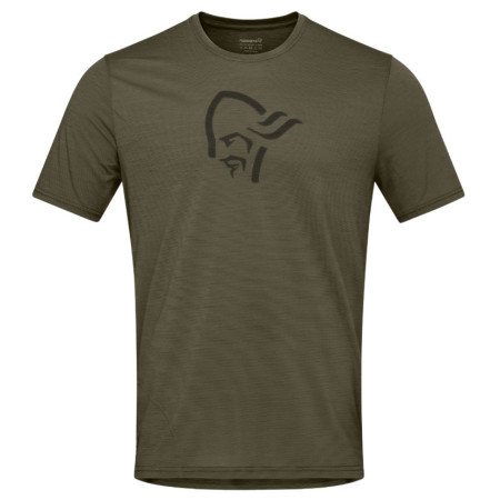 Norrona femund equaliser merino T-shirt férfi póló sötétzöld Olive Night