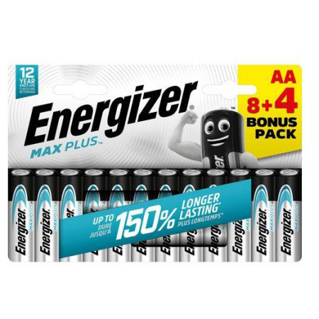 Energizer Max Plus AA/12 8+4 elem ezüst