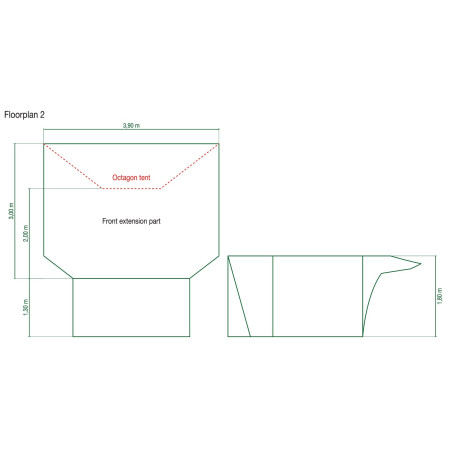 Coleman Octagon Front Extend árnyékoló - kifeszített sátorponyva