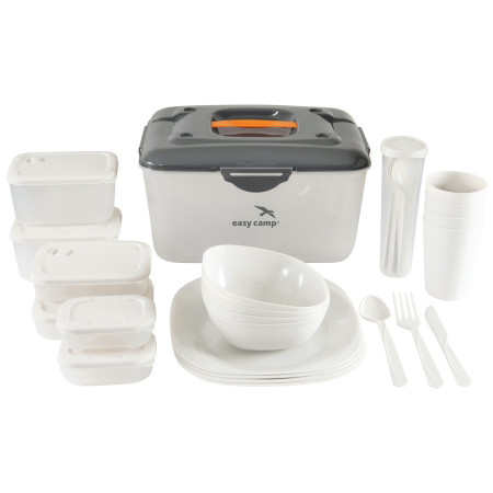 Easy Camp Cerf Picnic Box L piknik készlet fehér/szürke