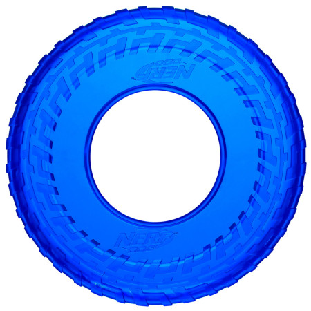 Nerf Dog Translucent TPR Tire Flyer 25 cm játékszer kutyáknak kék modrá