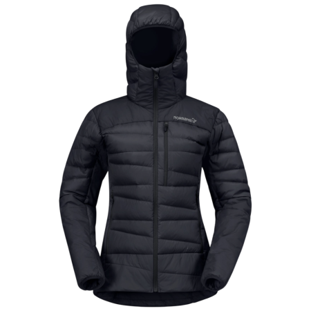Norrona falketind down750 Zip Hood női tollkabát fekete Caviar Black