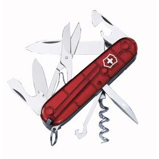 Zsebkés Victorinox Climber áttetsző piros trans red
