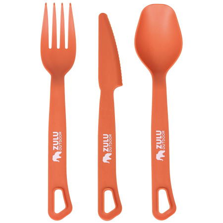 Zulu Easy Picnic Cuttlery 3in1 evőeszköz készlet narancs orange