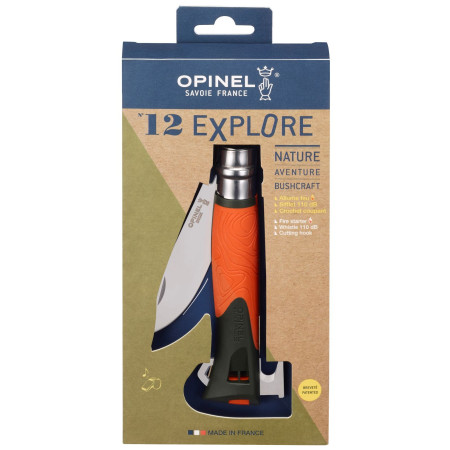 Opinel VRI N°12 Inox Explore s odstraňovačem klíšťat kés