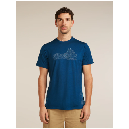 Icebreaker Merino Blend 125 Cool-Lite™ Sphere SS Tee Beta férfi funkcionális póló kék ATLANTIS