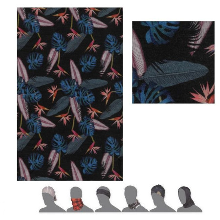 Sál Sensor Tube Merino Impress fekete/kék