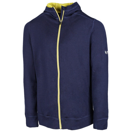 Zulu Merino Hoodie Full Zip férfi pulóver kék