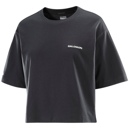 Salomon Short Tee női póló fekete Deep Black