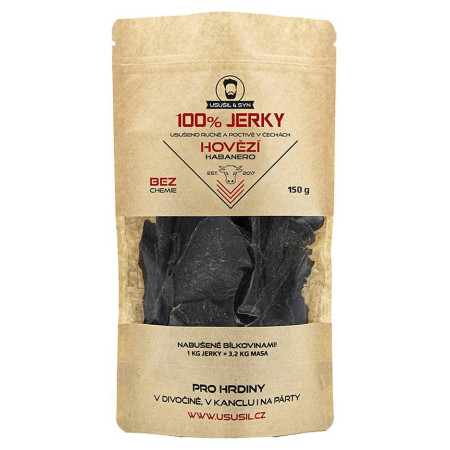 Száritott hús Usušil & Syn 100% JERKY Hovězí Habanero 150 g
