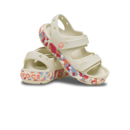 Crocs Crocband Cruiser Glow Confetti Band Sandal Summit White/Guava gyerek szandál