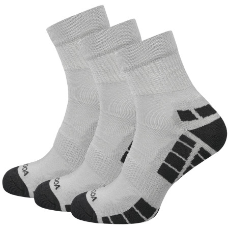 MOOA Silver Bamboo Mid 3-pack zokni szürke Grey/Grey