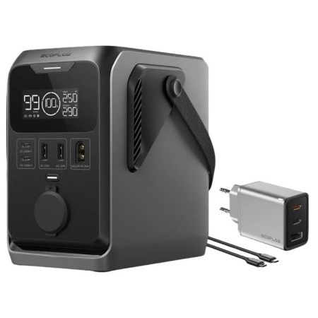 EcoFlow Trail 300 töltőállomás fekete/szürke šedivá, černá