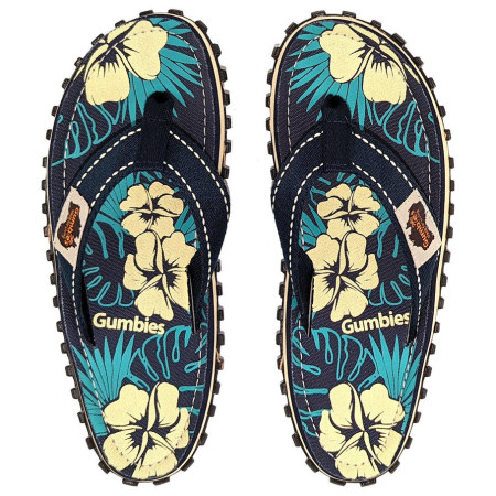 Gumbies Islander Blue Hibiscus flip-flop k é k