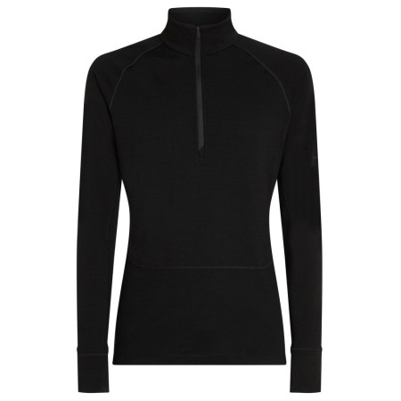 Icebreaker Men Mer 200 ZoneKnit LS Half Zip férfi funkcionális póló fekete Black