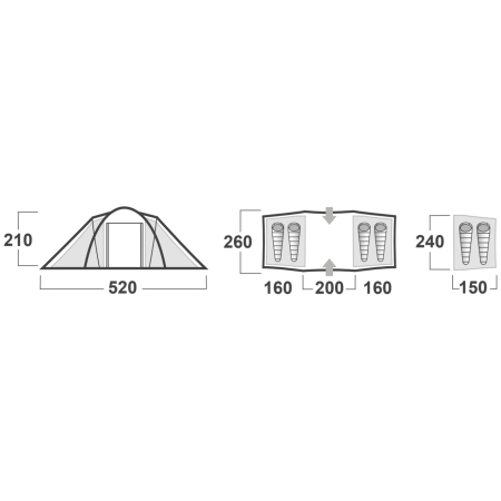 Husky Boston 4 családi sátor