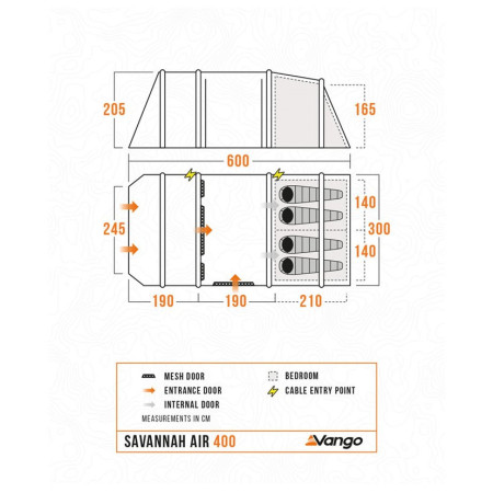 Vango Savannah Air 400 Package családi sátor