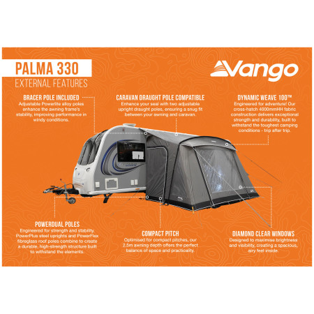Vango Palma 330 elősátor