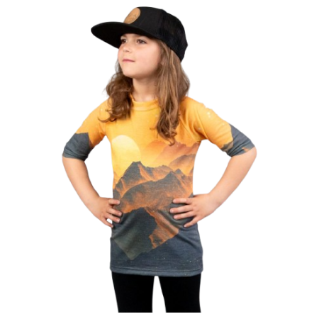 Drexiss All Sunset Yellow Merino Active gyerek funkcionális felső sárga/fekete