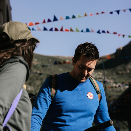 Fjällräven 1960 Logo Badge Sweater férfi pulóver