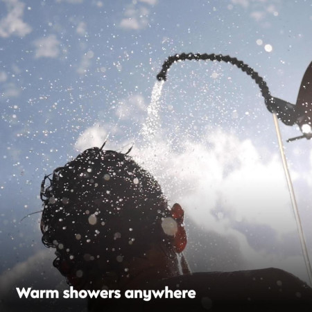 GoSun permetező 12 V-os szivattyúval és áramellátással kemping zuhany