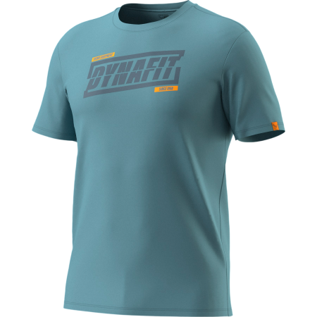 Dynafit Graphic Co T-Shirt M férfi póló világoskék 3161 - smoke blue/TABLOID