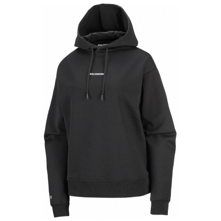 Salomon Logo Hoodie W női pulóver fekete DEEP BLACK