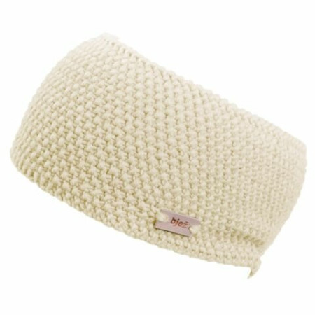 Fejpánt Bjež pletená merino čelenka fehér