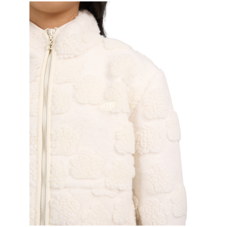 4F Fleece F494 Off White gyerek pulóver