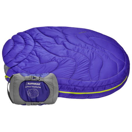Ruffwear Highlands™ Sleeping Bag Medium kutyahálózsák lila Huckleberry Blue
