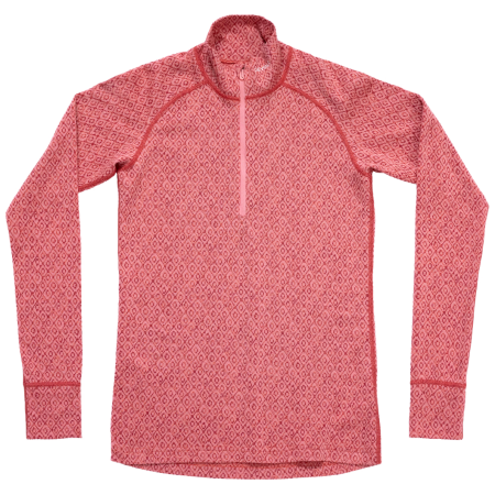 Devold Signature Silk 230 Zip Wmn női funkcionális felső rózsaszín Apricot