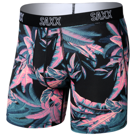 Saxx Droptemp All Day Cooling Boxer Brief férfi boxer fekete/rózsaszín tropical jungle-black