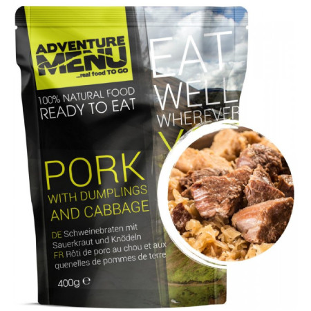 Adventure Menu Sertés galuskával. és káposztával 400g készétel