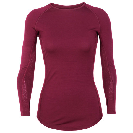 Icebreaker 200 Zone LS Crewe női funkcionális felső burgundi vörös