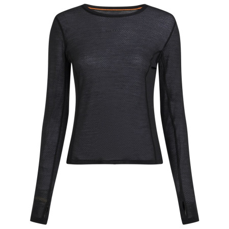 Icebreaker Women Merino Blend 75 Cool-Lite™ Featherlight™ LS Crewe női póló fekete Black